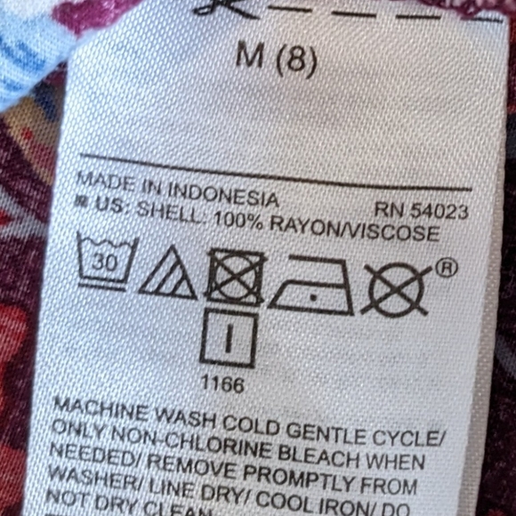 Old Navy Top Girls Boho Floral Size 8, Purple Red - Picture 6 of 6